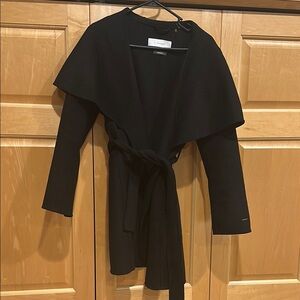 Black T Tahari Women's Wool Coat with Belt